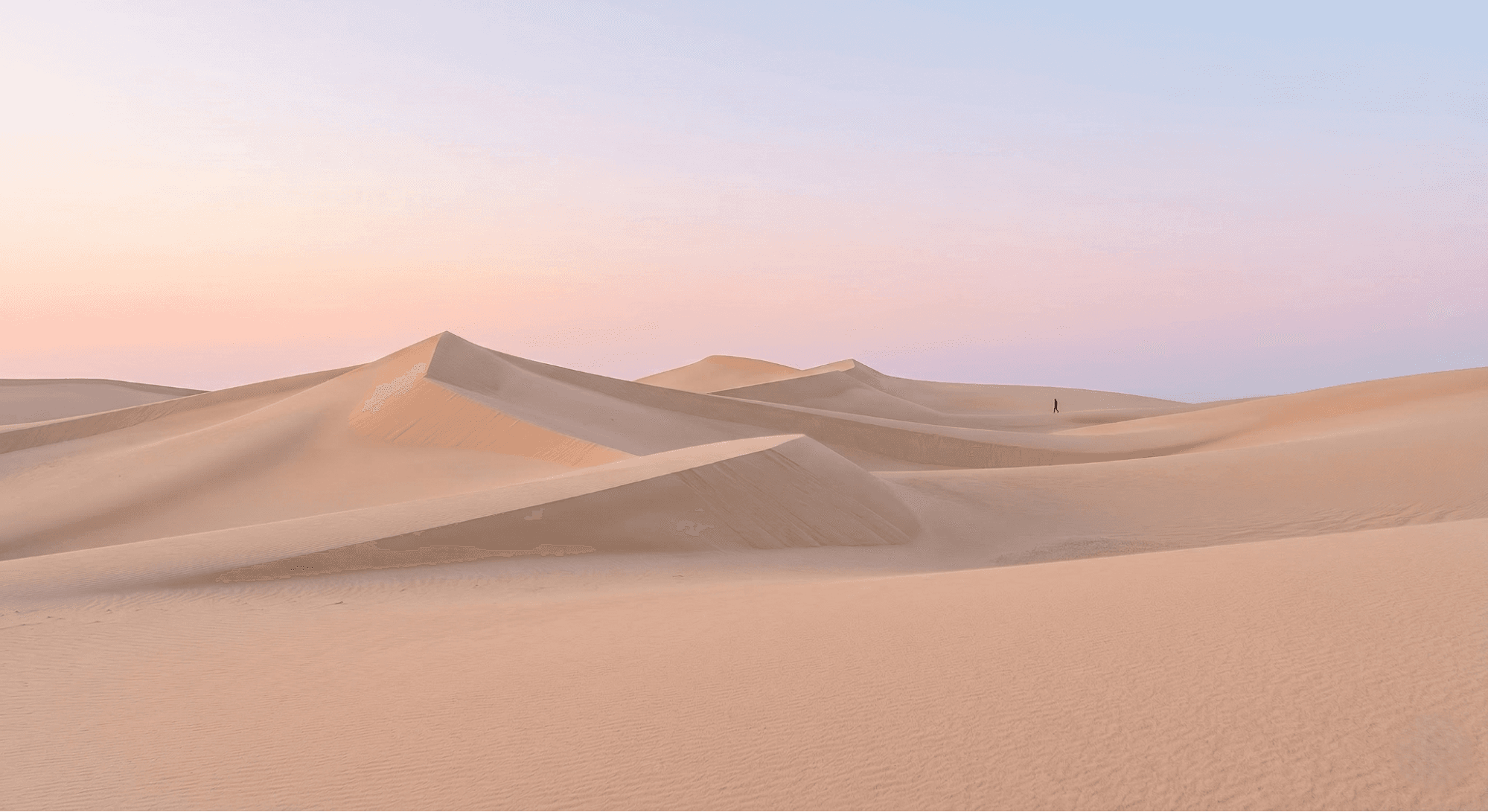 Minimalist wallpaper AI showing a clean desert landscape with pastel colors